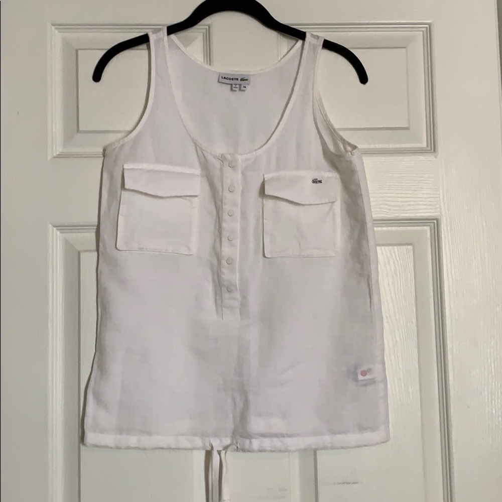 Lacoste Linen Tank Top